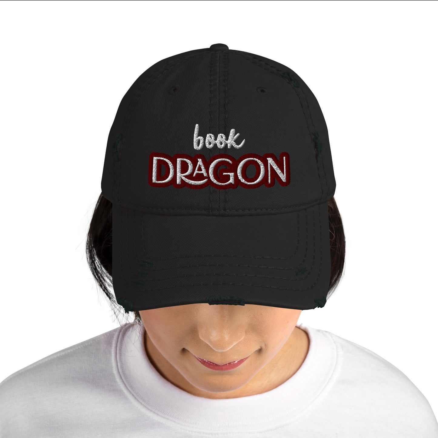 Book Dragon Distressed Hat image 1