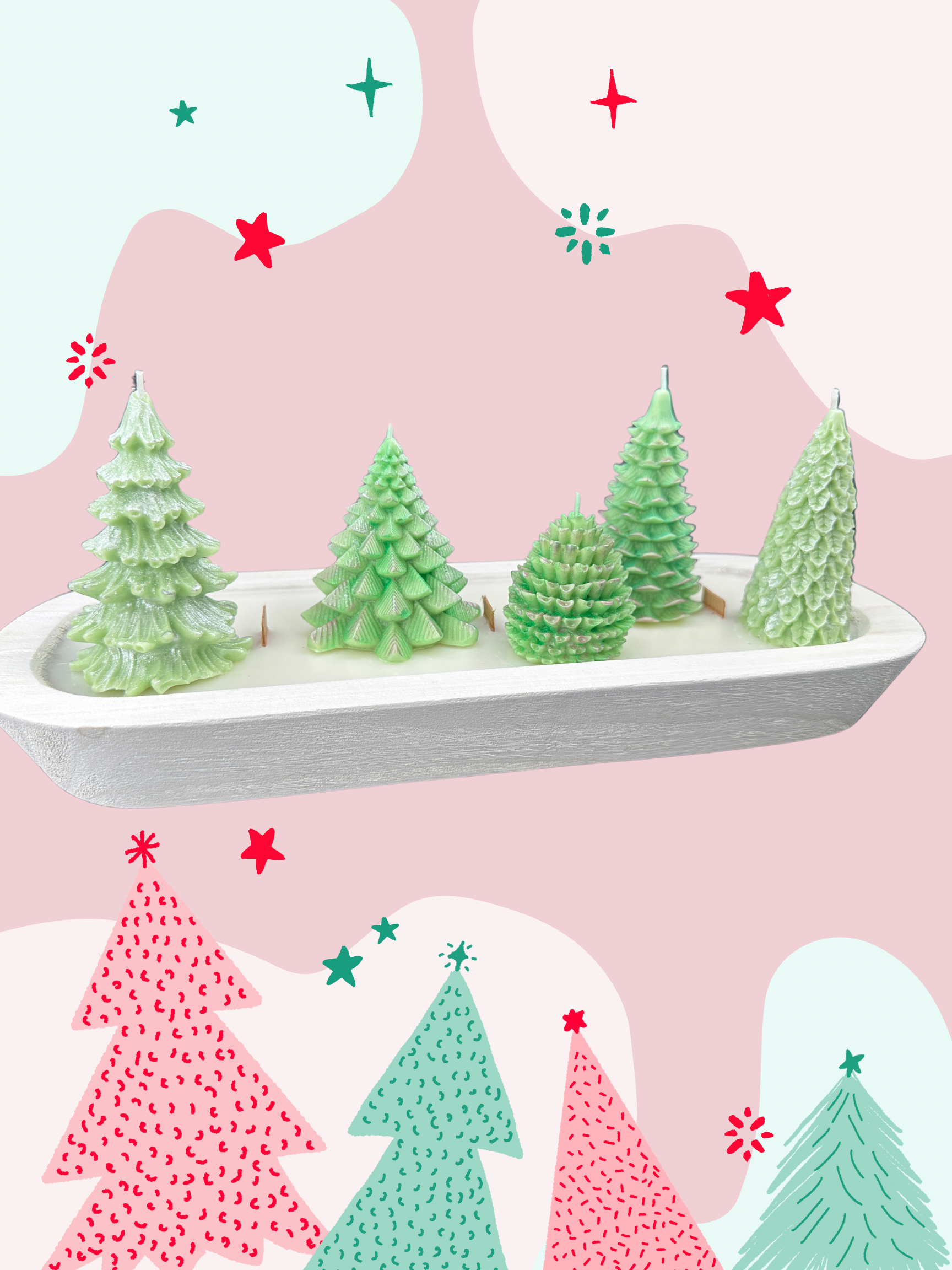 Winter Forest Centerpiece Candle image 0