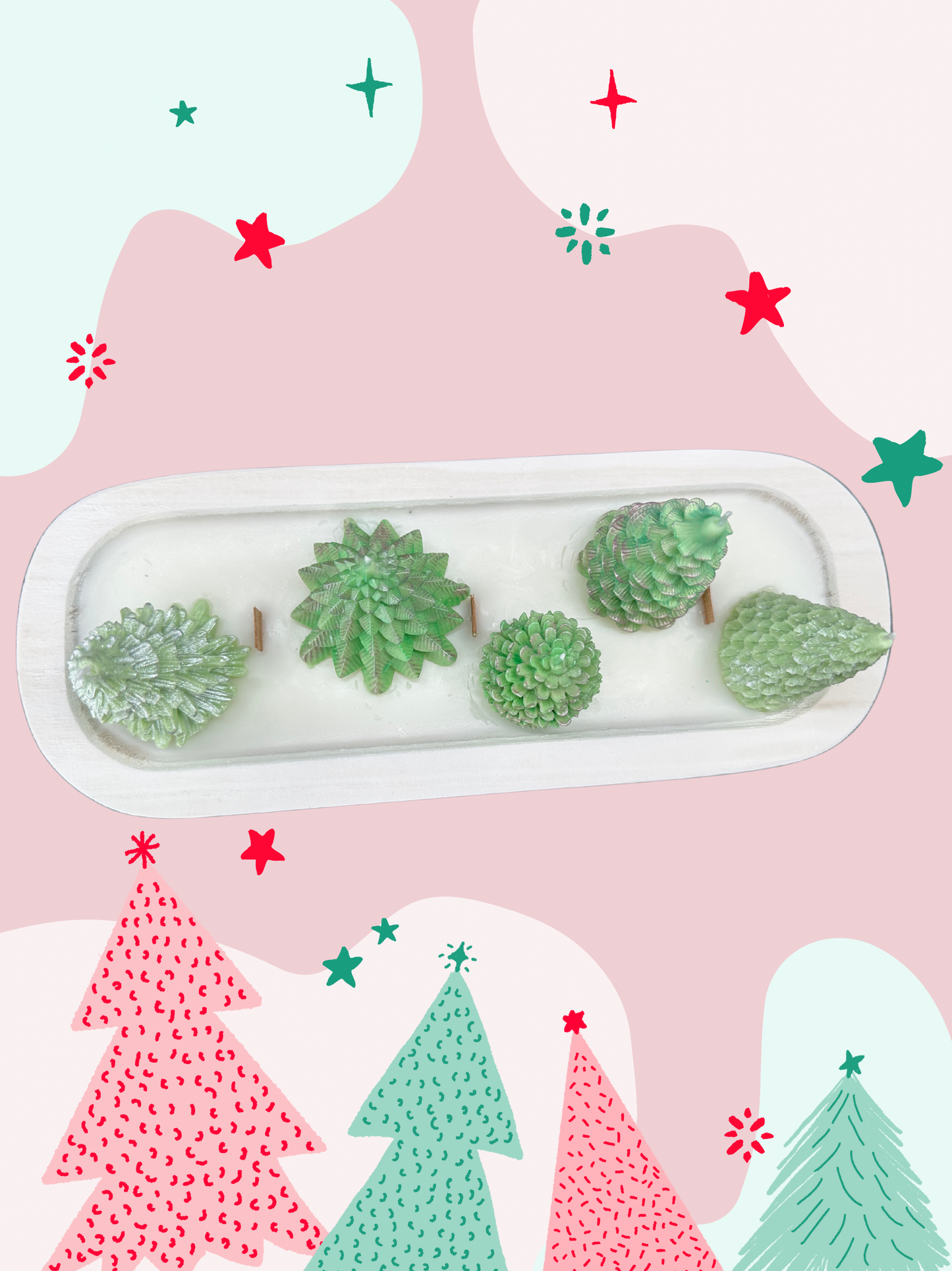Winter Forest Centerpiece Candle image 1