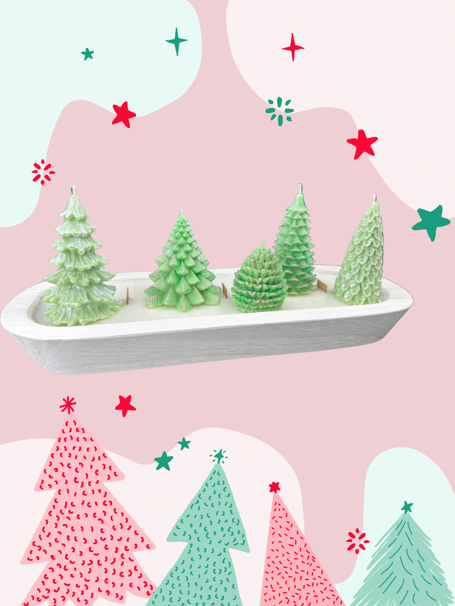 Winter Forest Centerpiece Candle image 2