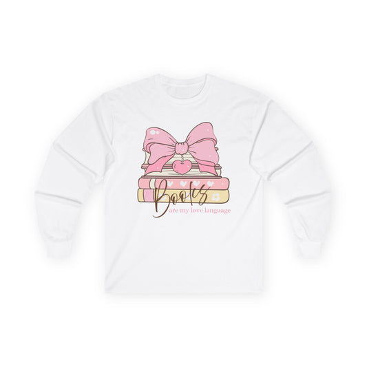 Books Are My Love Language Lone Sleeve Tshirt image 0