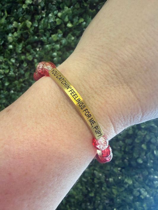 Sean Aromatherapy Bracelet "Catchin' Feelings for Me, Pup?"